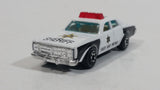 1980s Yatming Dodge Monaco Sheriff Highway Patrol 18 Police Cop White Black Die Cast Toy Car Emergency Rescue Vehicle - Treasure Valley Antiques & Collectibles