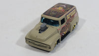 2005 Hot Wheels Pin Hedz '56 Ford Truck Flat Brown Beige Die Cast Toy Car Hot Rod Vehicle with Opening Hood