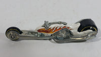 2010 Hot Wheels Cool 'N Custom Hammer Sled Motorcycle White Die Cast Toy Motorbike Vehicle