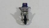 2008 Hot Wheels Customizers Corner Shop Blast Lane Motorcycle Dark Metalflake Blue Die Cast Toy Motorbike Vehicle - Treasure Valley Antiques & Collectibles