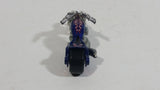 2008 Hot Wheels Customizers Corner Shop Blast Lane Motorcycle Dark Metalflake Blue Die Cast Toy Motorbike Vehicle - Treasure Valley Antiques & Collectibles