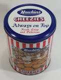 HTF Hawkins Cheezies Corn Snacks "Always on Top" Fresh, Crisp, and Delicious Limited Edition Tin Metal Canister