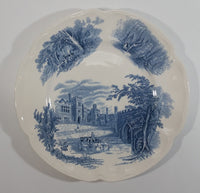 Vintage Johnson Bros "Haddon Hall" Blue and White 9" Round Ceramic Plate