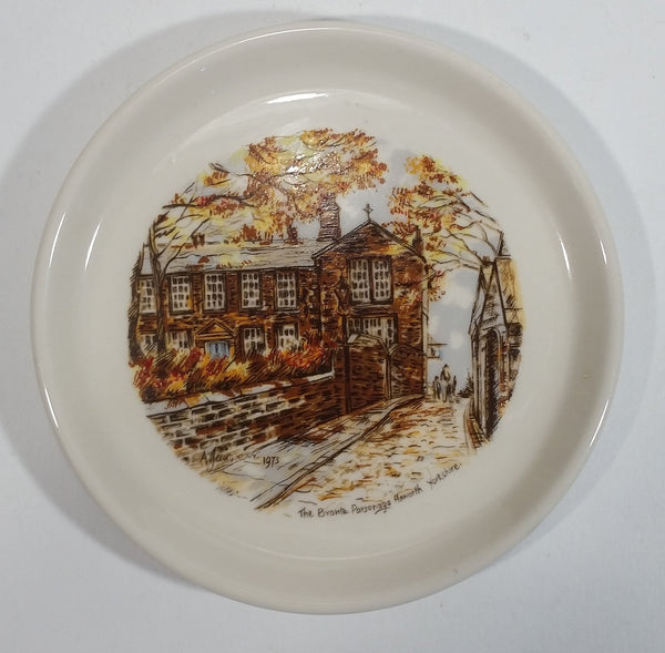 Vintage 1973 The Bronte Parsonage Haworth Yorkshire Ceramic Dish Plate Souvenir Travel Collectible