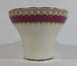 Antique c. 1934 Aynsley Bone China Maroon Red and Gold Floral Tea Cup & Saucer Set - Rare Mixed Flower Pattern