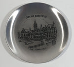 City of Sheffield "The Town Hall" Decorative Metal Plate Souvenir Travel Collectible