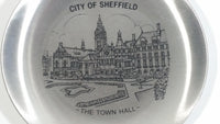 City of Sheffield "The Town Hall" Decorative Metal Plate Souvenir Travel Collectible