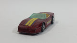 1989 Hot Wheels Speed Fleet Chevrolet Corvette Convertible Dark Red Die Cast Toy Car Vehicle - Treasure Valley Antiques & Collectibles