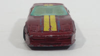 1989 Hot Wheels Speed Fleet Custom Corvette Convertible Dark Red Die Cast Toy Car Vehicle