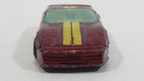 1989 Hot Wheels Speed Fleet Custom Corvette Convertible Dark Red Die Cast Toy Car Vehicle