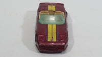 1989 Hot Wheels Speed Fleet Custom Corvette Convertible Dark Red Die Cast Toy Car Vehicle