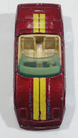 1989 Hot Wheels Speed Fleet Custom Corvette Convertible Dark Red Die Cast Toy Car Vehicle