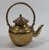 Vintage Small Heavy Brass Teapot with Lid