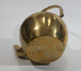 Vintage Small Heavy Brass Teapot with Lid