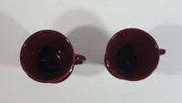 1999 Frangelico Linda Frichtel Music Jazzy Themed Dark Red Espresso Espresso Mug Cup Set of 2