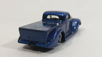 2002 Hot Wheels First Editions Super Smooth Truck Metalflake Dark Blue Die Cast Toy Low Rider Car Vehicle