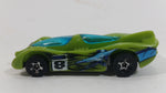 2006 Hot Wheels Terrordactyl Power Pistons Lime Green Plastic Body Die Cast Toy Race Car Vehicle