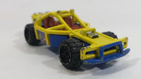 2010 Hot Wheels Jungle Rally Roll Cage Yellow and Blue Die Cast Toy Car Vehicle