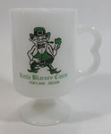 Vintage Little Blarney Castle Portland Oregon Leprechaun Irish Themed Milk Glass Coffee Mug Souvenir Travel Collectible