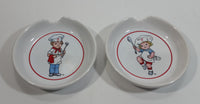 Set of 2 1993 Westwood Campbell's Soup Kids Boy and Girl Children Design Good Ceramic Spoon Rest Holder