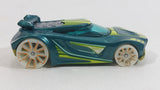 2016 Hot Wheels Glow Wheels Chicane Turquoise Green Die Cast Toy Race Car Vehicle