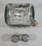 Holmegaard Juleflaske Christmas Themed Clear Glass Decanter Bottle with 2 Glasses - Treasure Valley Antiques & Collectibles