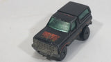 1982 Hot Wheels Ford Bronco Black Die Cast Toy Car SUV Vehicle BW Malaysia - Treasure Valley Antiques & Collectibles