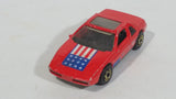 1987 Hot Wheels The Hot Ones Pontiac Fiero 2M4 Red Die Cast Toy Sports Car Vehicle - GHO