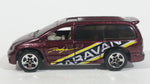 1998 Hot Wheels First Editions Dodge Caravan Van Dark Red Burgundy Die Cast Toy Car Vehicle