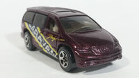 1998 Hot Wheels First Editions Dodge Caravan Van Dark Red Burgundy Die Cast Toy Car Vehicle