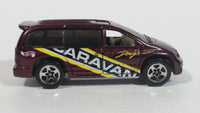 1998 Hot Wheels First Editions Dodge Caravan Van Dark Red Burgundy Die Cast Toy Car Vehicle