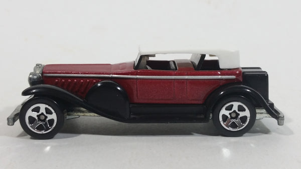 2001 Hot Wheels 1931 Duesenberg Model J ('31 Doozie) Dark Red Die Cast Toy Car Vehicle No. 176