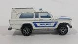 Vintage Majorette Ambulance No. 269 White 1/64 Scale Die Cast Toy Car Vehicle