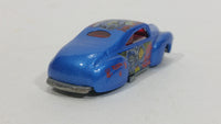 2001 Hot Wheels Monsters Tail Dragger Metalflake Blue Die Cast Toy Car Vehicle