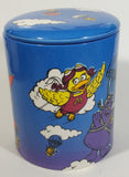 Rare 2002 McDonald's Restaurants Ceramic Round Canister Shaped Sky Blue Cookie Jar