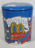 Rare 2002 McDonald's Restaurants Ceramic Round Canister Shaped Sky Blue Cookie Jar