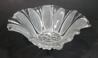 Vintage Crystal Frosted Glass Blossoming Flower Shaped Candy Dish - Treasure Valley Antiques & Collectibles