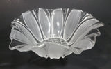 Vintage Crystal Frosted Glass Blossoming Flower Shaped Candy Dish - Treasure Valley Antiques & Collectibles