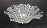 Vintage Crystal Frosted Glass Blossoming Flower Shaped Candy Dish - Treasure Valley Antiques & Collectibles