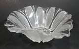 Vintage Crystal Frosted Glass Blossoming Flower Shaped Candy Dish - Treasure Valley Antiques & Collectibles