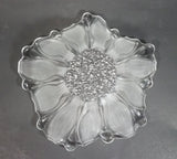 Vintage Crystal Frosted Glass Blossoming Flower Shaped Candy Dish - Treasure Valley Antiques & Collectibles