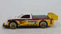 1999 Hot Wheels First Editions Pikes Peak Tacoma Pennzoil Truck Yellow White Die Cast Toy Race Car Vehicle