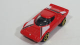 2002 Hot Wheels First Editions Lancia Stratos Red Die Cast Toy Car Vehicle