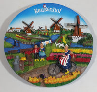 Beautifully Designed and Detailed Windmill Themed Keukenhof Holland The Netherlands Dutch Souvenir 3D Wall Plate Travel Collectible