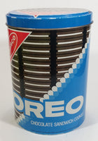 Nabisco Oreo Chocolate Sandwich Cookies Snacks Tall Round Tin Metal Canister