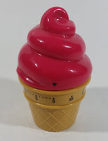 Vintage Safe-T-Cup Magenta Pink Raspberry Ice Cream Cone 60 Minute Kitchen Timer