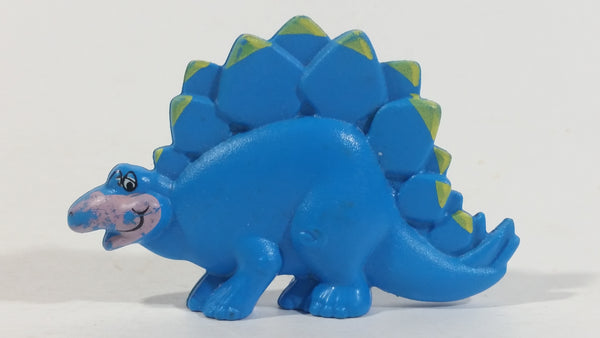 1992 Fruity Pebbles Cereal Hanna Barbera The Flintstones Blue Stegosaurus Dinosaur PVC Toy Figure