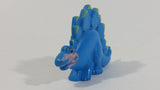 1992 Fruity Pebbles Cereal Hanna Barbera The Flintstones Blue Stegosaurus Dinosaur PVC Toy Figure