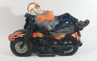 Hand Painted Harley Davidson Motor Cycle with Biker Laying Ceramic Cookie Jar - Treasure Valley Antiques & Collectibles