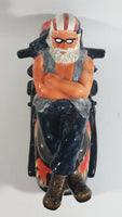 Hand Painted Harley Davidson Motor Cycle with Biker Laying Ceramic Cookie Jar - Treasure Valley Antiques & Collectibles